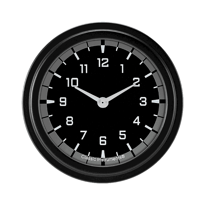 AutoCross Gray 2-5/8" Clock