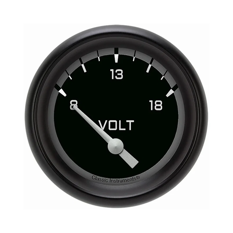 Autocross Gray 2-5/8" Volt Gauge