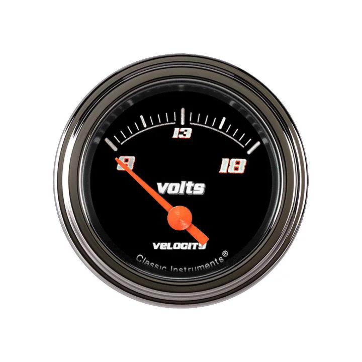 Velocity Black 2-1/8" Volt Gauge