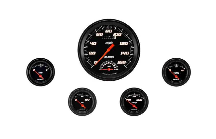 Velocity Black Five Gauge Set