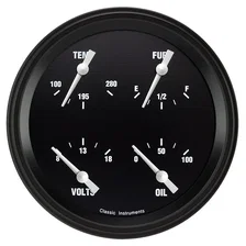 Hot Rod 5" Quad Gauge (240-33 Ohm) image 1