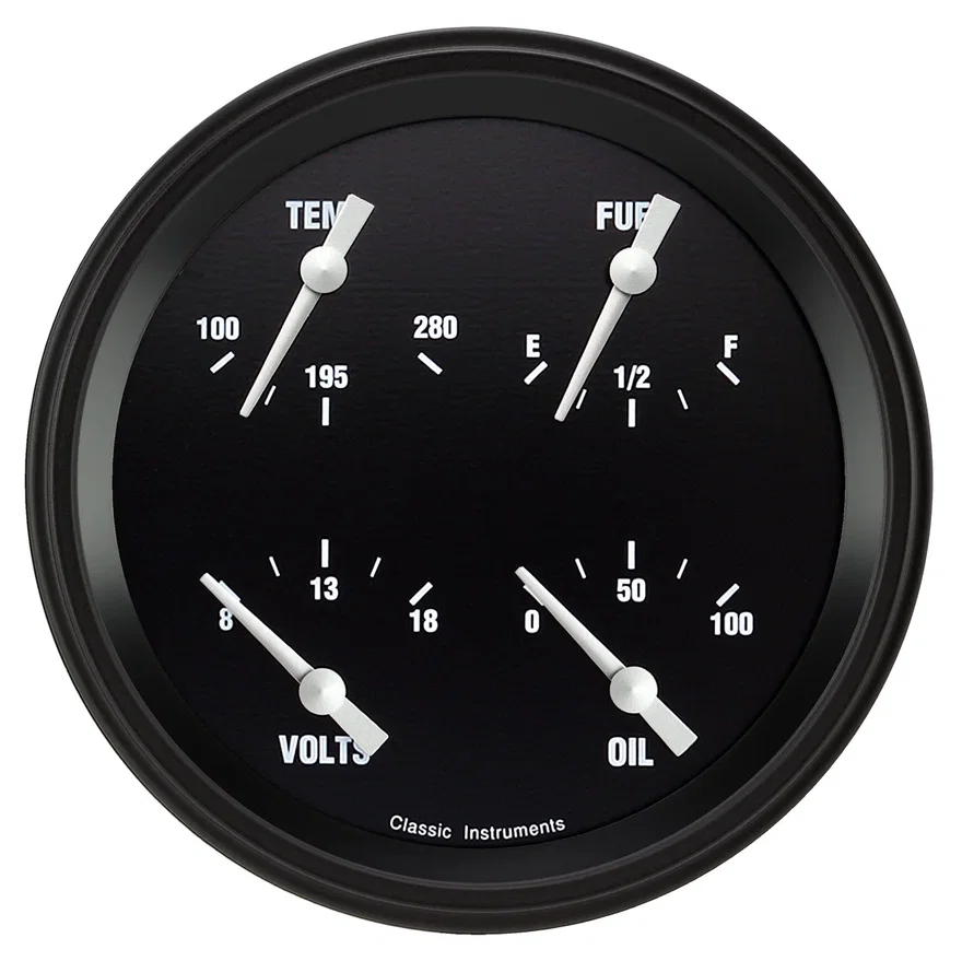 Hot Rod 5" Quad Gauge (240-33 Ohm)