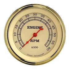 Vintage 3" Tachometer Gauge (6000 RPM) image 1