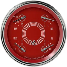 V8 Red Steelie 5" Quad (0-30 Ohm) image 1