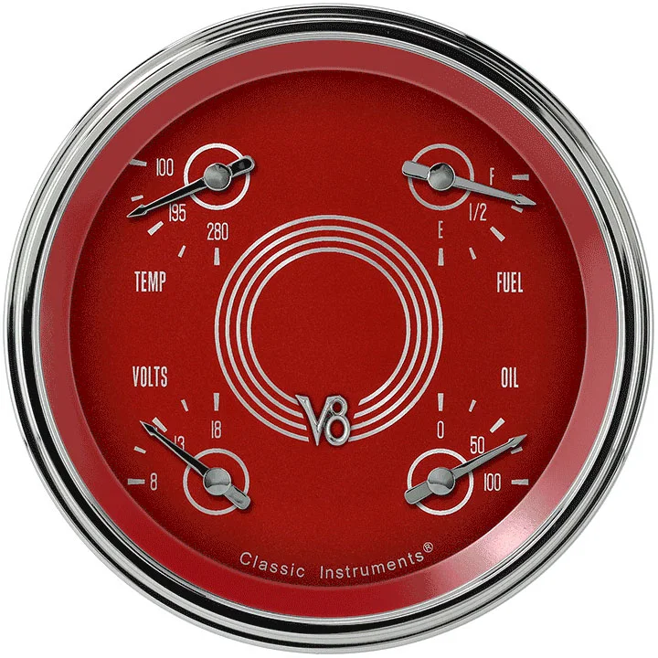 V8 Red Steelie 5" Quad (0-30 Ohm)