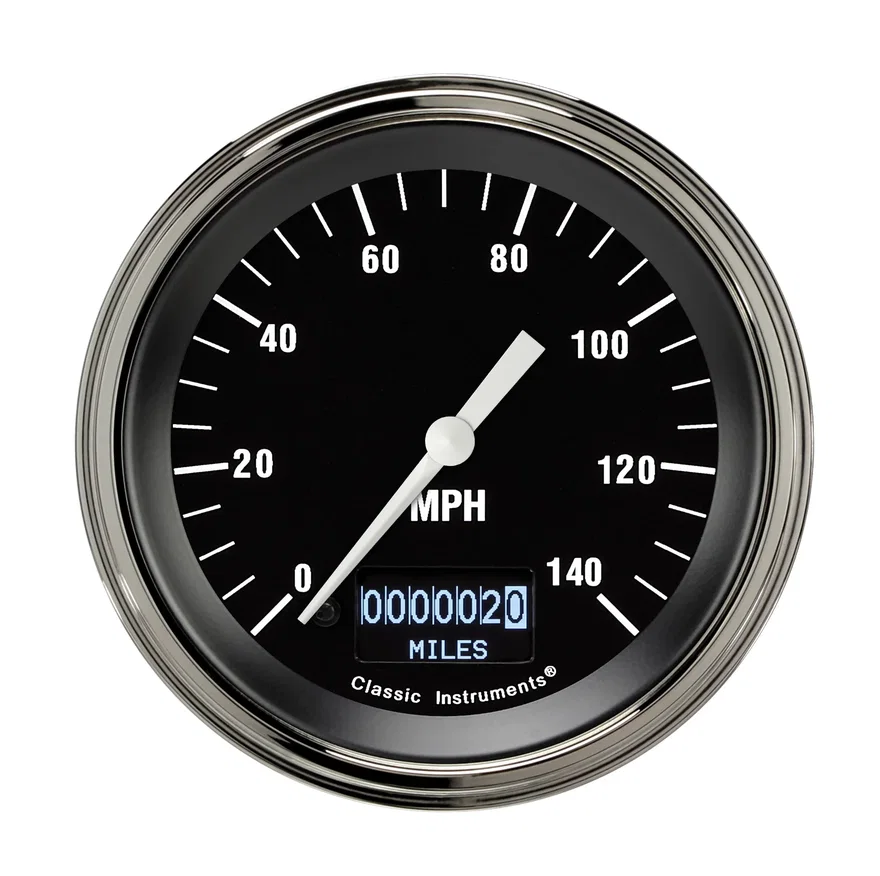 Hot Rod 3-3/8" Speedometer Gauge with Information Screen