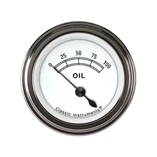 White 2-1/8" Oil Pressure Gauge image 1