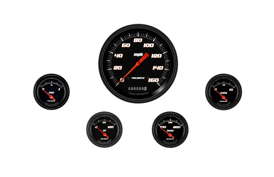 Velocity Black Five Gauge Set