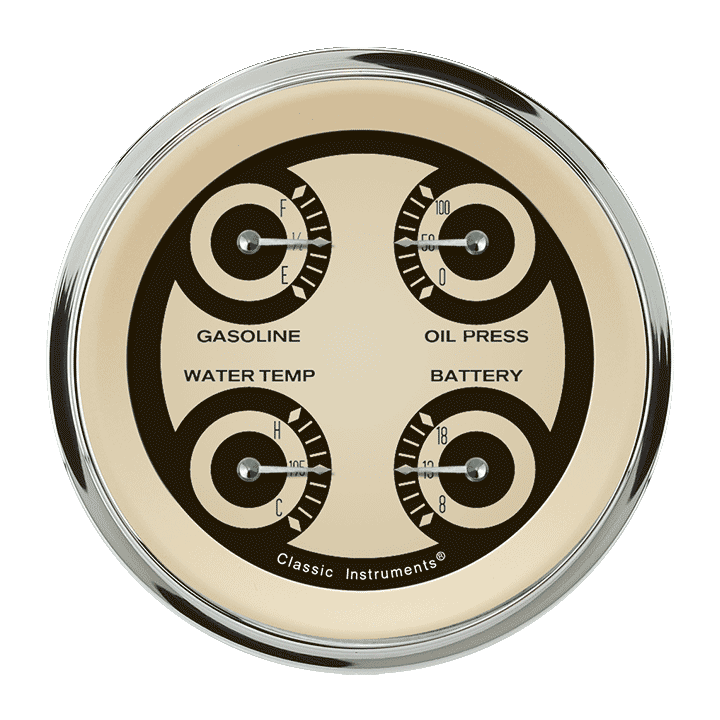 Nostalgia VT 3-3/8" Quad Gauge