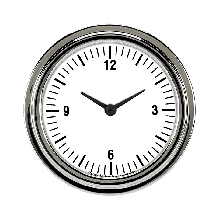 White Hot 2-5/8" Clock