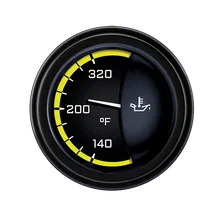 AutoCross Yellow 2-1/8" Oil Temperature Gauge image 1