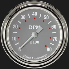 Silver Gray 2-5/8" Tachometer Gauge image 1