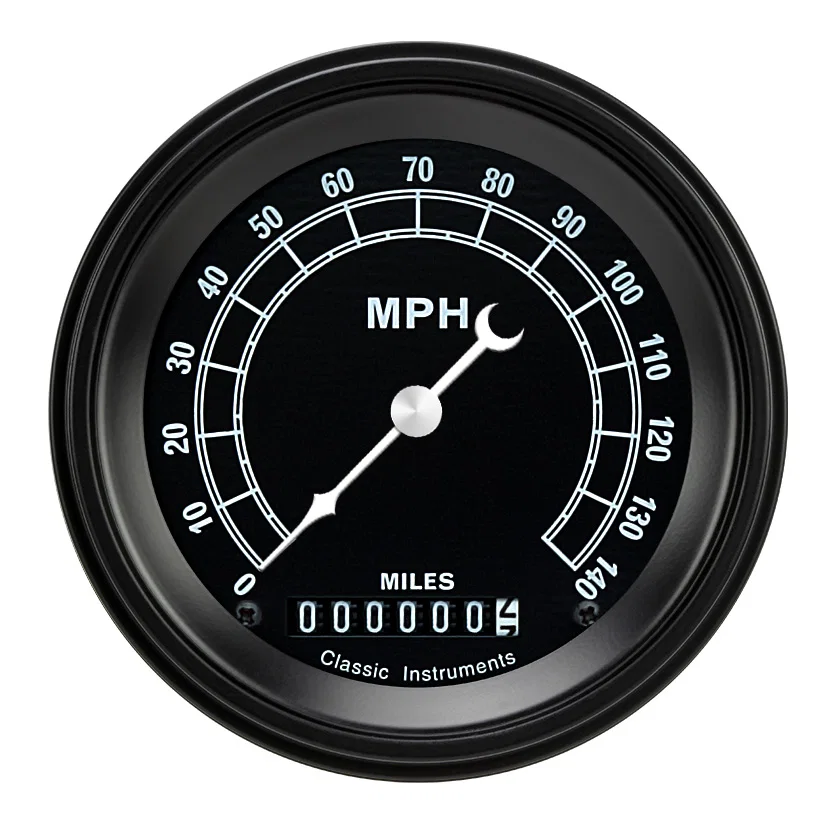 Traditional 3" Speedometer Gauge (140 MPH)