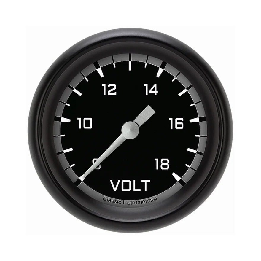 Autocross Gray 2-5/8" Volt Gauge