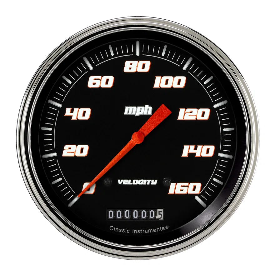 Velocity Black 5" Speedometer Gauge (160 MPH)