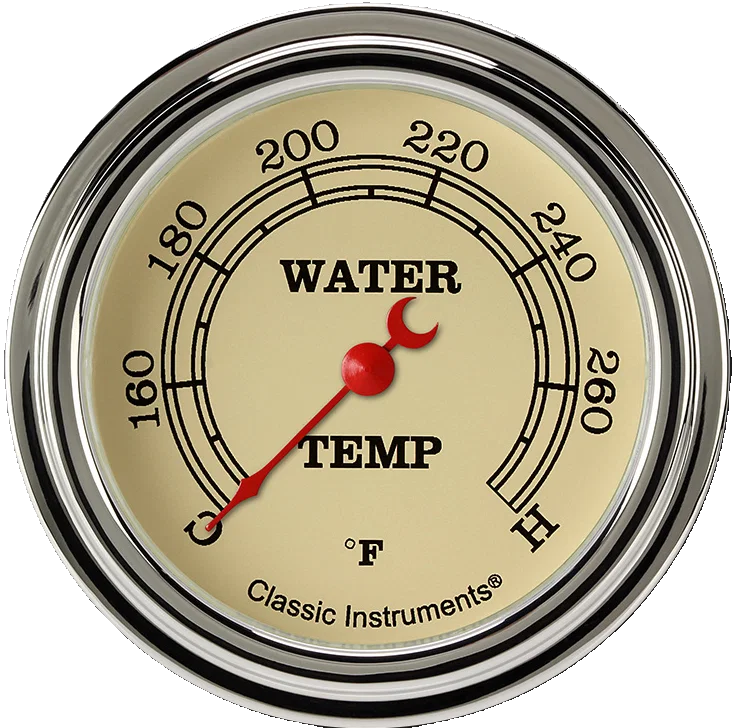 Vitange 2-5/8" Full Sweep Water Temperature Gauge
