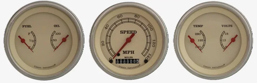 Vintage 3" Speedo/2 Duals-GM