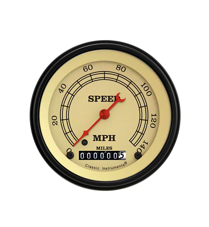 Vintage 3" Speedometer Gauge (140 MPH)