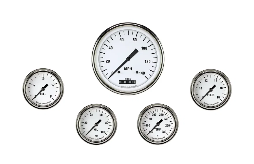 White Hot Five Gauge Set