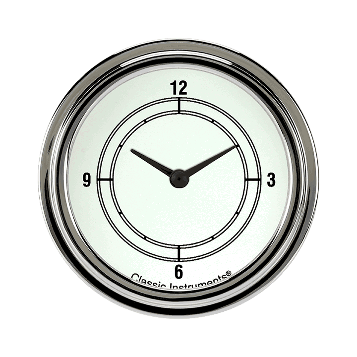 White 2-5/8" Clock
