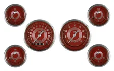 V8 Red Steelie Six Gauge Set image 1