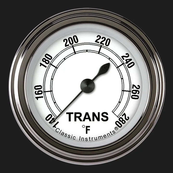 White 2-1/8" Transmission Temperature Gauge