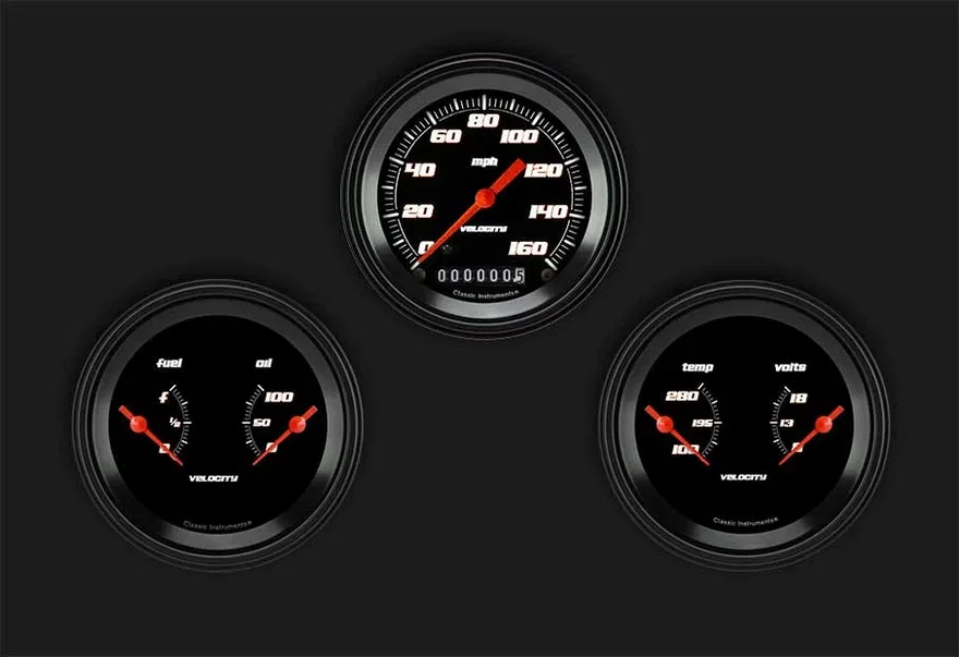 Velocity Black Series Three Gauge Set