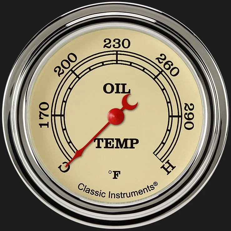 Vintage 2-5/8" Oil Temperature Gauge