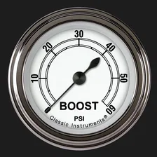 White 2-1/8" Boost Gauge (60 PSI) image 1