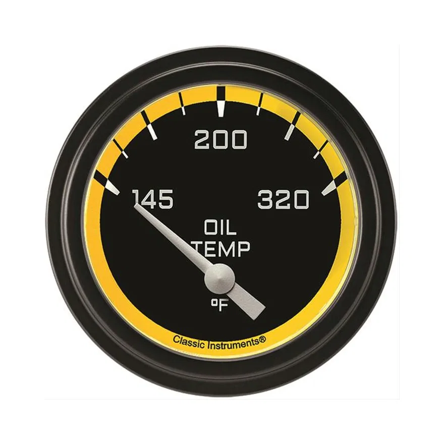 Autocross Yellow 2-5/8" Oil Temperature Gauge