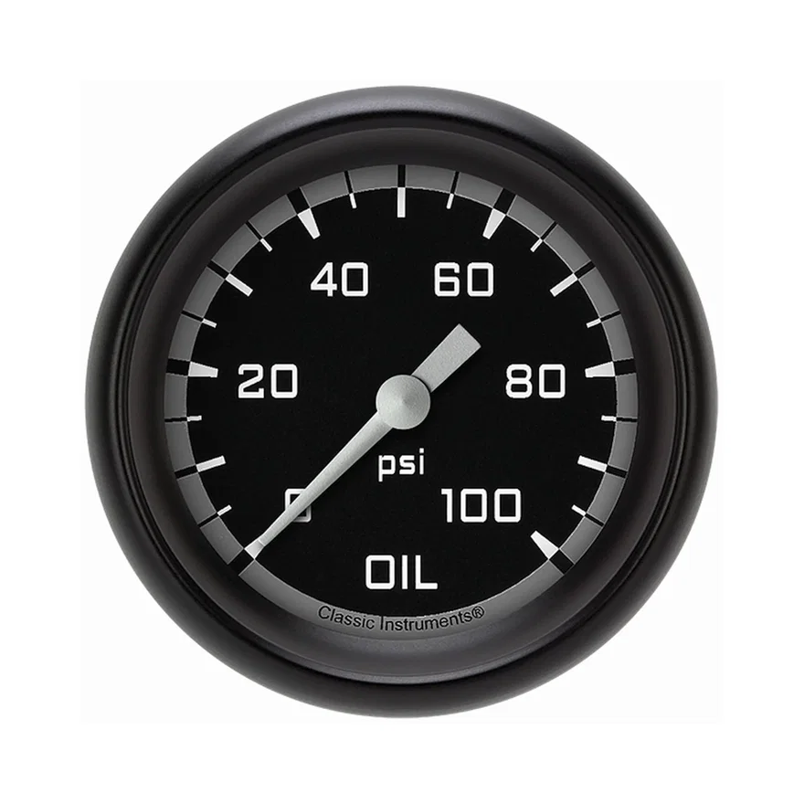 Autocross Gray 2-5/8" Oil Pressure Gauge