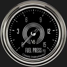 V8 Speedster 2-5/8" Fuel Pressure Gauge (15 PSI) image 1