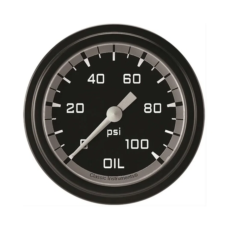 Autocross Gray 2-5/8" Oil Pressure Gauge
