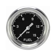 Autocross Gray 2-5/8" Fuel Pressure Gauge (15 PSI) image 1