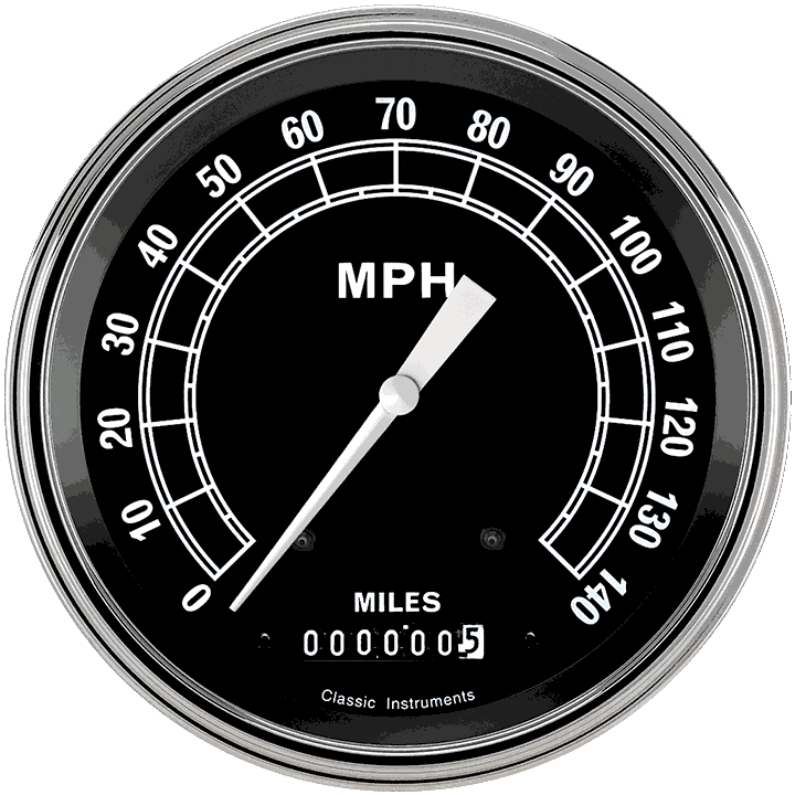 Traditional 4-5/8" Speedometer Gauge