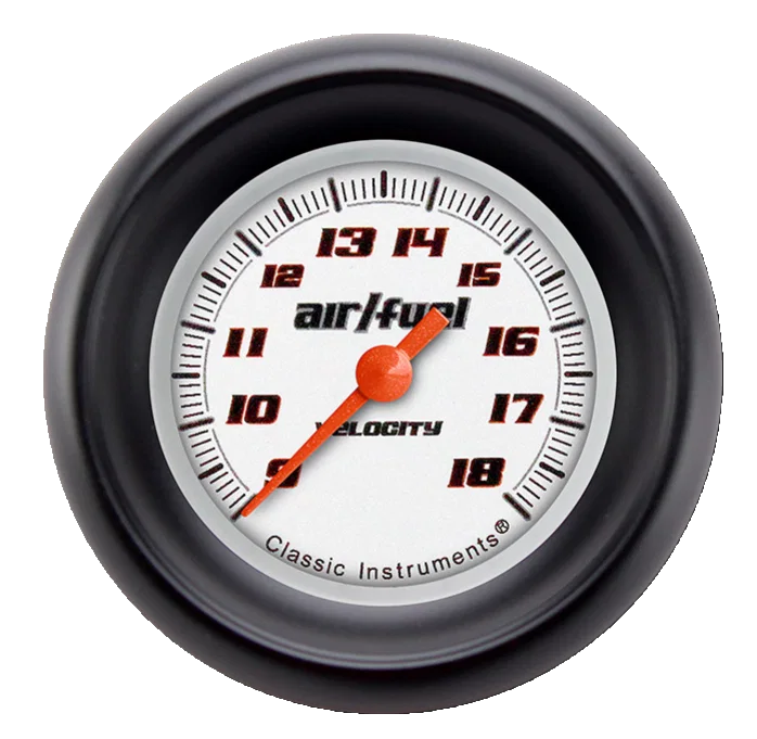 Velocity White 2-1/8" Air Fuel Ratio Gauge