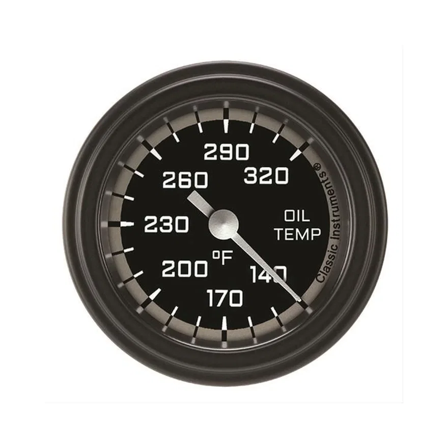 Autocross Gray 2-1/8" Oil Temperature Gauge