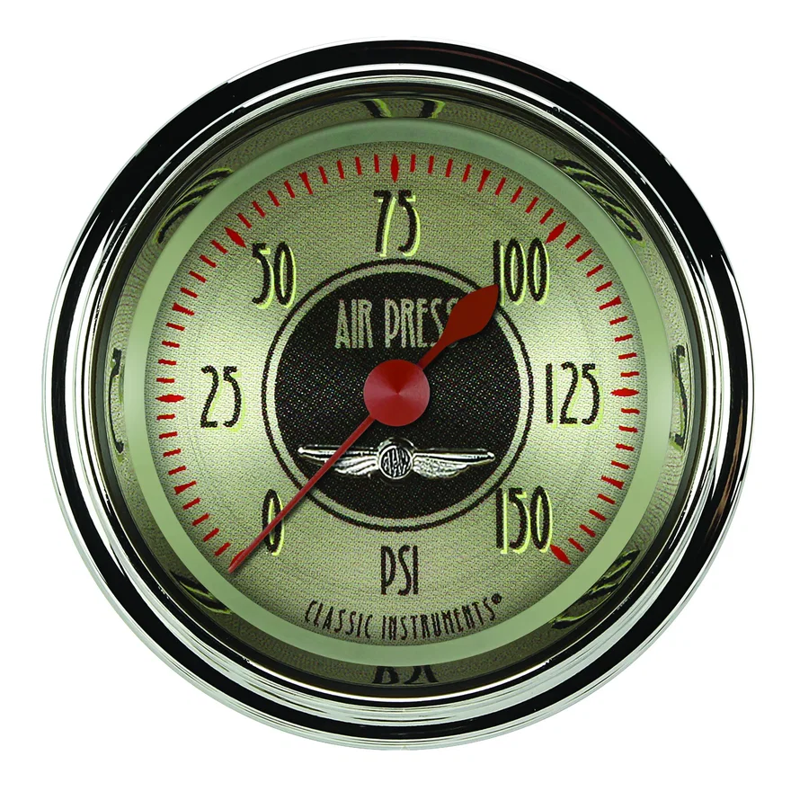 All American Nickel 2-1/8" Air Pressure Gauge