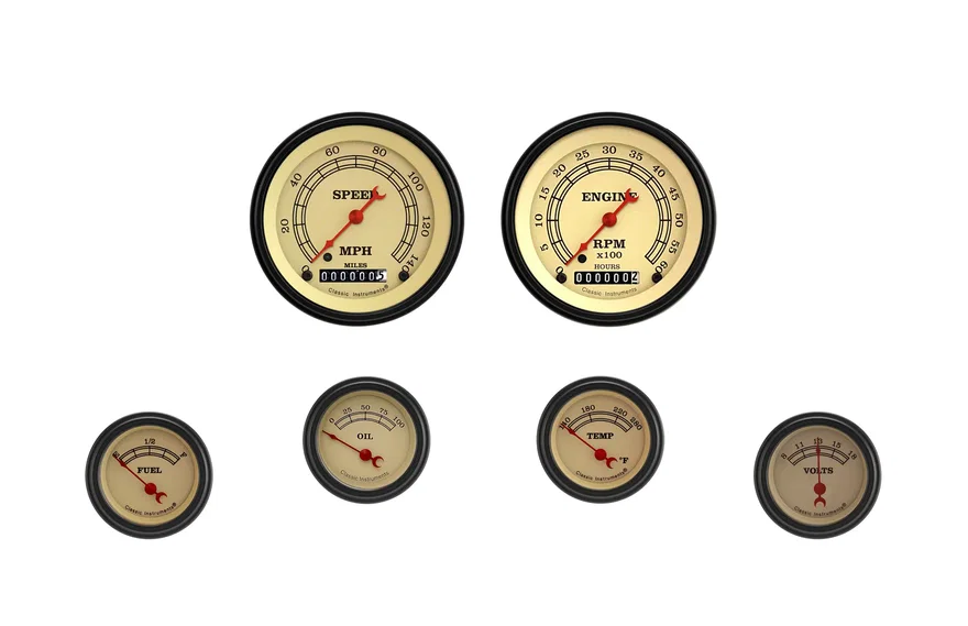 Vintage Series Six Gauge Set - GM