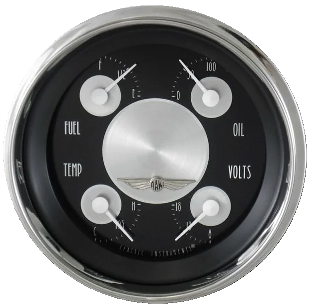 All American Tradition 3-3/8" Quad Gauge