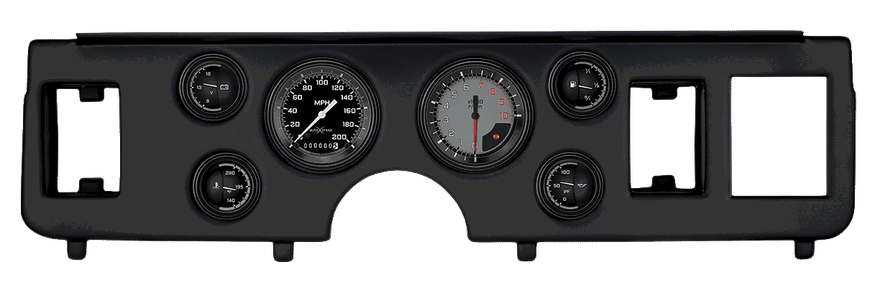 AutoCross Gray Series Short Sweep Gauge Set for Ford Mustang