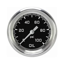 Autocross Gray 2-5/8" Oil Pressure Gauge image 1