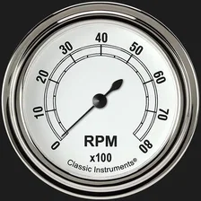 White 2-5/8" Tachometer Gauge image 1