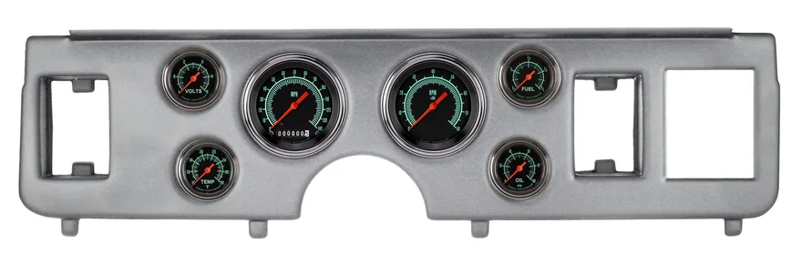 1979-86 Mustang AutoCross Gray Full Sweep 6 Gauge Set Ford
