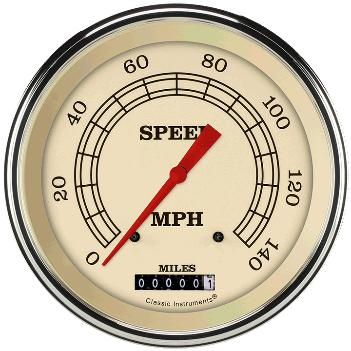 Vintage 4-5/8" Speedometer Gauge