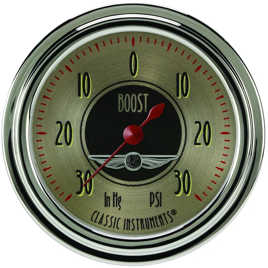 All American Nickel 2-5/8" Boost/Vac Gauge