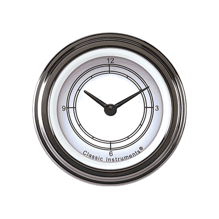 White 2-1/8" Clock