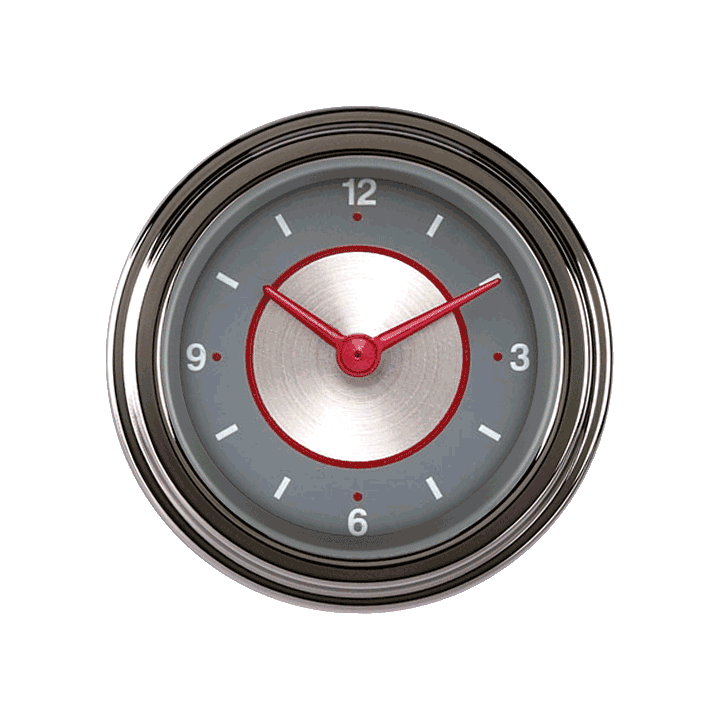 Silver Series 2-1/8" Clock