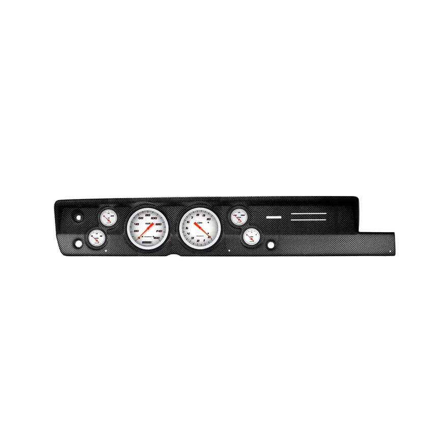 1967-69 Plymouth Barracuda Velo White Six Gauge Set Mopar