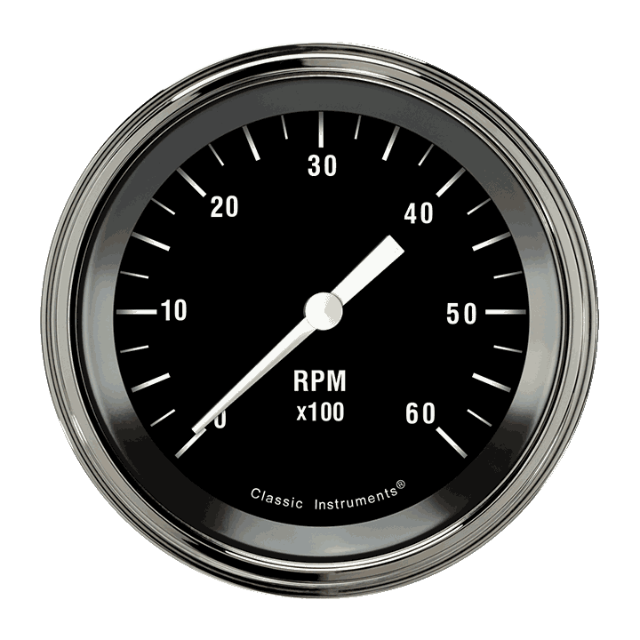 Hot Rod 3" Tachometer Gauge (6000 RPM)
